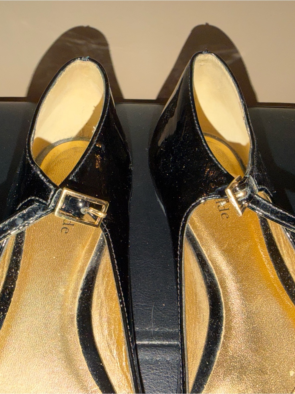 kate spade Black Patent Pointed Mary Jane Flats - Picture 3 of 5
